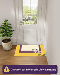 Back view of DEXI Ultra Thin Door Mat with rubber backing