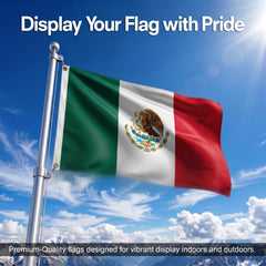Back view of DMSE Mexico National Flag with grommets