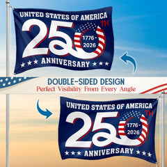 Back view of FLAGWIX 250th Anniversary Flag