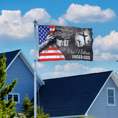 Back view of FLAGWIX American One Nation Under God Flag