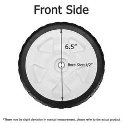 Back view of Fourtry front wheel for Toro 22-inch mower