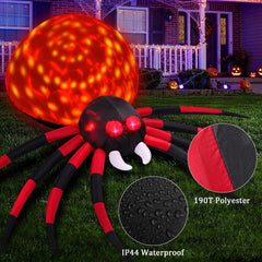 Back view of FunFanso inflatable spider showing sturdy design