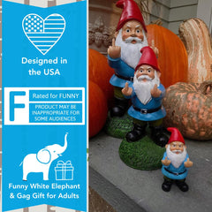 Back view of Gnometastic Mini Middle Finger Gnome