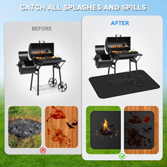 Back view of GRIBUDDY Under Grill Mat