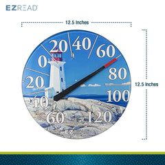 Back view of Headwind EZREAD Dial Thermometer with hanger