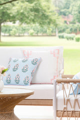 Back view of Hofdeco Premium Coastal Throw Pillow Cover with solid white reverse