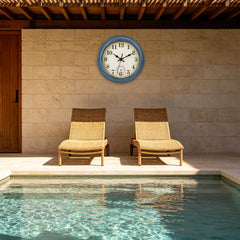 Back view of Horizent waterproof outdoor clock