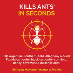 Back view of HOT SHOT Ant Killer Plus can with label details