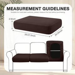 Back view of hyha 8Pcs Patio Cushion Covers, showing stretchability