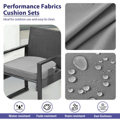 Back view of IPYNBAP outdoor chair cushion with ties