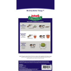 Back view of Jobe's Organics Granular Fertilizer bag with ingredients