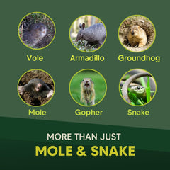 Back view of Kopplvn Mole & Snake Repellent bag