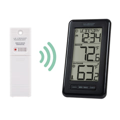 Back view of La Crosse Technology wireless thermometer with sensor
