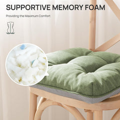 Back view of Love's cabin Memory Foam Chair Cushion, showing non-slip bottom