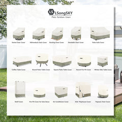 Back view of LSongSKY Adirondack Chair Cover 2 Pack