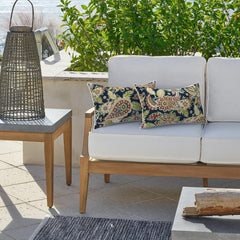 Back view of LVTXIII lumbar pillow cover showcasing hidden zipper