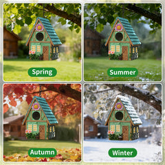 Back view of MINWOLF birdhouse with ventilation holes