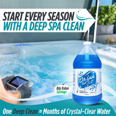 Back view of Oh Yuk Healthy Hot Tub Cleaner bottle