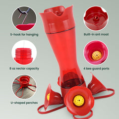 Back view of Perky-Pet Hummingbird Feeder showing ant moat