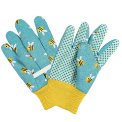 Back view of PROMEDIX P Kids Garden Gloves showing elastic band