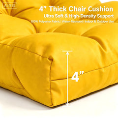 Back view of QILLOWAY outdoor chair cushion set