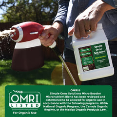 Back view of Simple Lawn Solutions Organic Micronutrient Formula 32 oz bottle