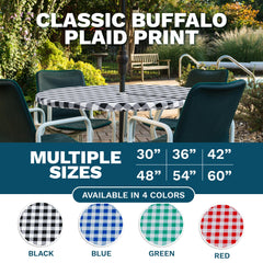 Back view of Sorfey Vinyl Tablecloth with flannel backing