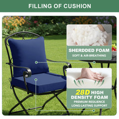 Back view of Summsun Patio Chair Cushion Set