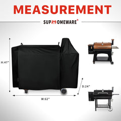 Back view of Suphomeware Grill Cover for Pit Boss