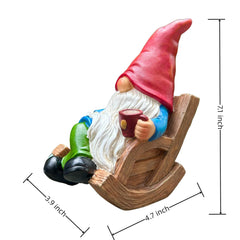 Back view of the gnome statue showcasing its detailed design