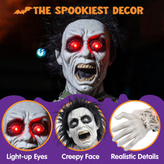 Back view of the JOYIN Zombie Groundbreaker with sound sensor