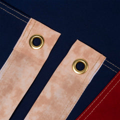 Back view of the SYII Vintage Texas Flag showing the double-stitched stripes