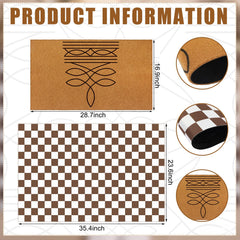 Back view of Tinideya 2 Pcs Doormat Set highlighting stitching