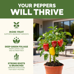 Back view of TPS NUTRIENTS Pepper Fertilizer bottle