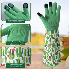 Back view of Trifabricy Gardening Gloves with extended cuffs