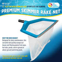 Back view of U.S. Pool Supply Pool Skimmer Net