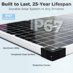Back view of Voltset solar panel showcasing aluminum frame
