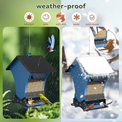 Back view of Wildpark Bird Feeder showing hanging wire