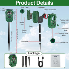Back view of YOHHOS Ultrasonic Animal Repeller