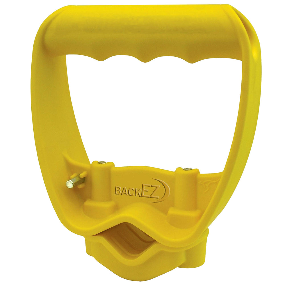 BackEZ Ergonomic Tool Handle Attachment front view in yellow