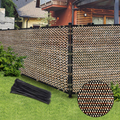 BADAO Brown Outdoor Privacy Screen Fence 4FT X 50FT front view