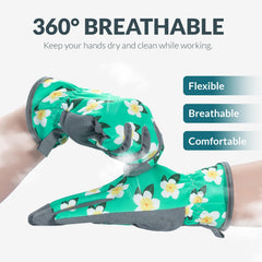 Baidast Gardening Gloves demonstrating grip on gardening tools