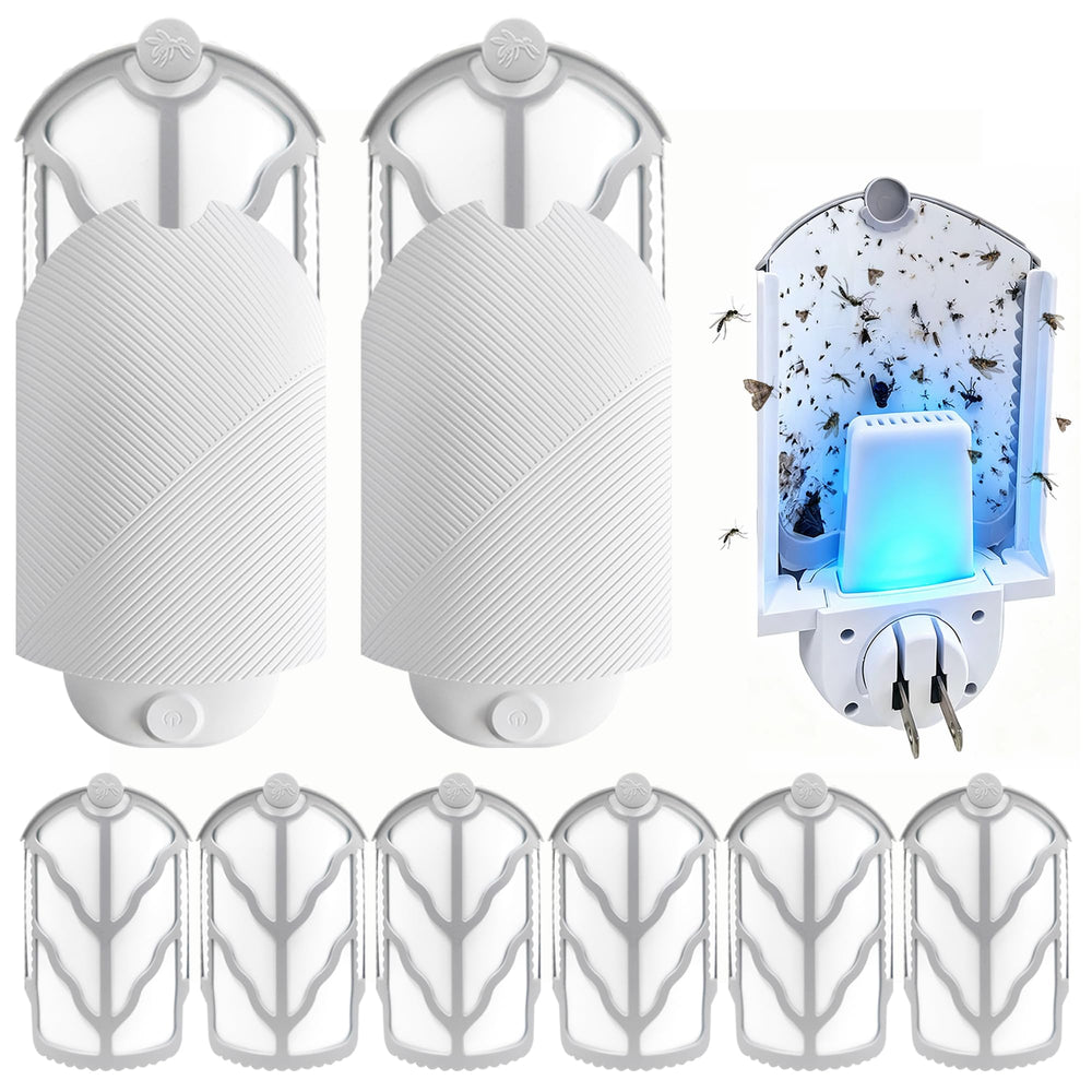 BAIMNOCM Flying Insect Trap front view with refill cartridges