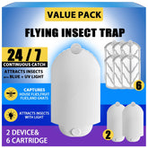 BAIMNOCM Indoor Flying Insect Trap Kit with 2 plug-in bases and refill cartridges