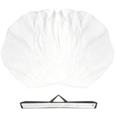 Baisdan 54"x54" white worship flag front view with flexible rod