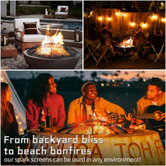 Baitedelai fire pit spark screen showing mesh construction