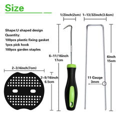 Bakulyor U-shaped garden stakes showing pointed end