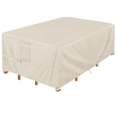 BALEINE patio furniture cover beige front view