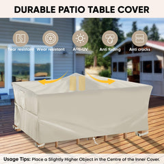 BALEINE Patio Furniture Cover with furniture underneath