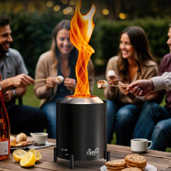 BALI OUTDOORS Tabletop Fire Pit beside camping setup
